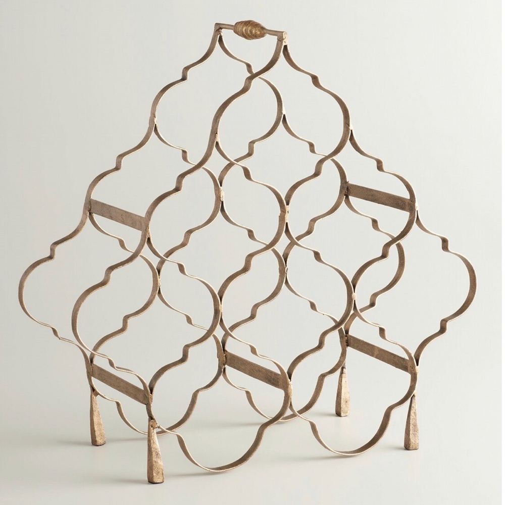 World Market Taj Gold Wine Rack 🍷